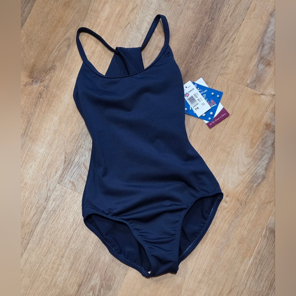 Motionwear Navy Blue Leotard - Petite (076)